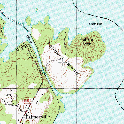 Topographic Map of Palmer Island, NC