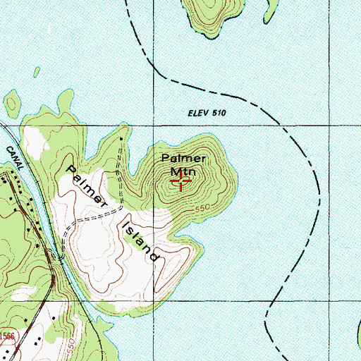 Topographic Map of Palmer Mountain, NC