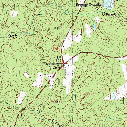 Topographic Map of Sedberry Cemetery, NC