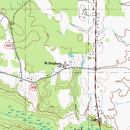 Topographic Map of Saint Stephens Church, NC