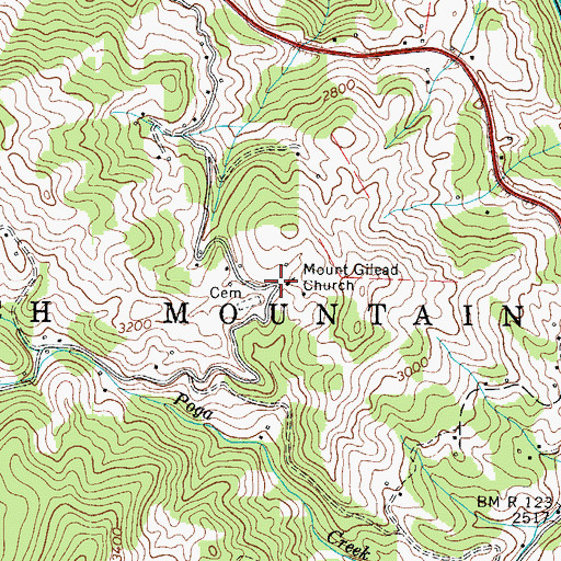 Topographic Map of Mount Gilead, NC