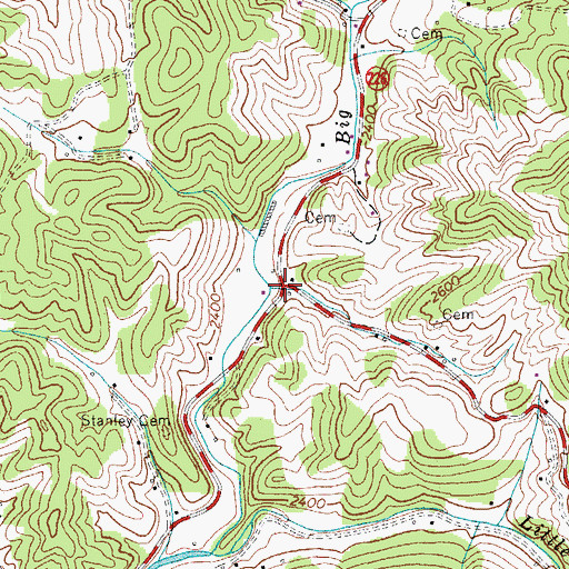 Topographic Map of Herrell (historical), NC