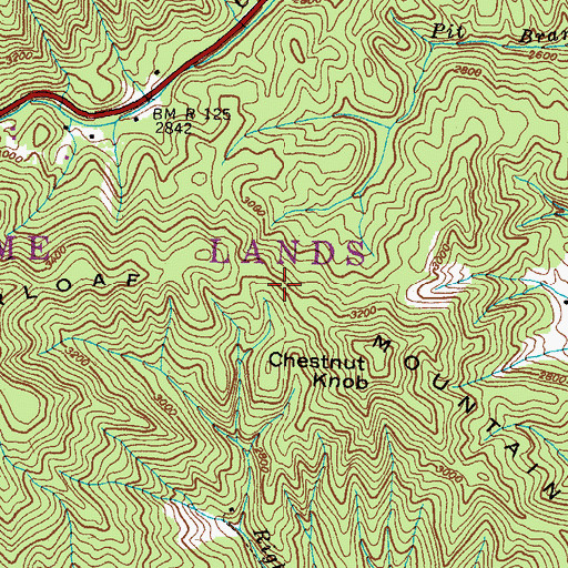Topographic Map of Bear Gap, NC