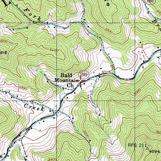 Topographic Map of Hensley (historical), NC