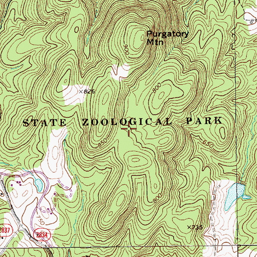 Topographic Map of North Carolina Zoological Park, NC
