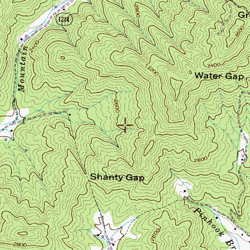 Topographic Map of The Hog Back, NC