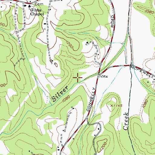 Topographic Map of Wesleyan Methodist Church, NC