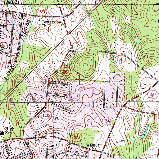 Topographic Map of Forest Drive, NC