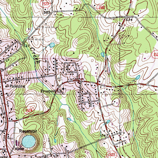 Topographic Map of Greenwood Park, NC