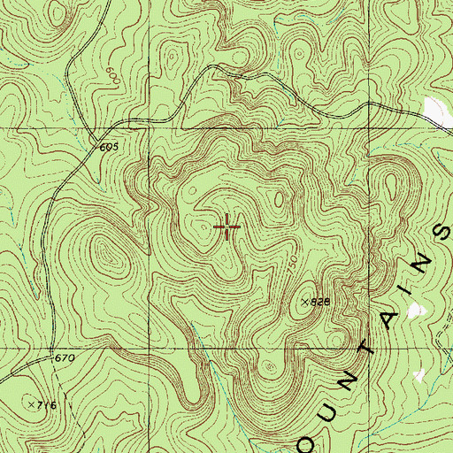 Topographic Map of Uwharrie Wildlife Area, NC