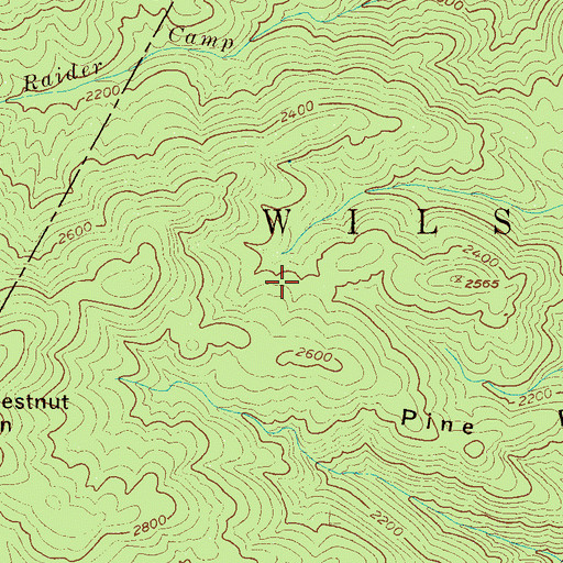 Topographic Map of Daniel Boone Wildlife Management Area, NC