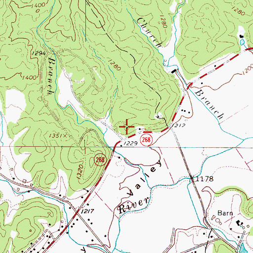 Topographic Map of Beacon Hills, NC