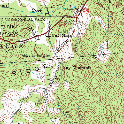 Topographic Map of The Forest at Blowing Rock, NC