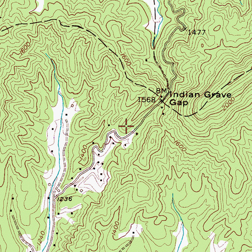 Topographic Map of Indian Hills, NC
