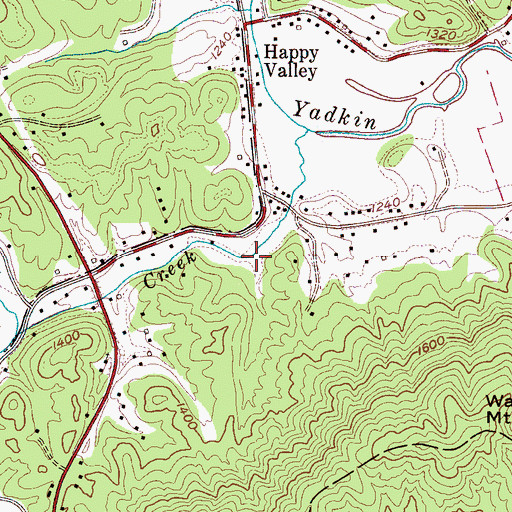 Topographic Map of Tranquil Hill, NC