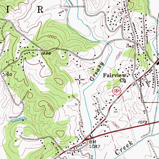 Topographic Map of West Lenoir, NC
