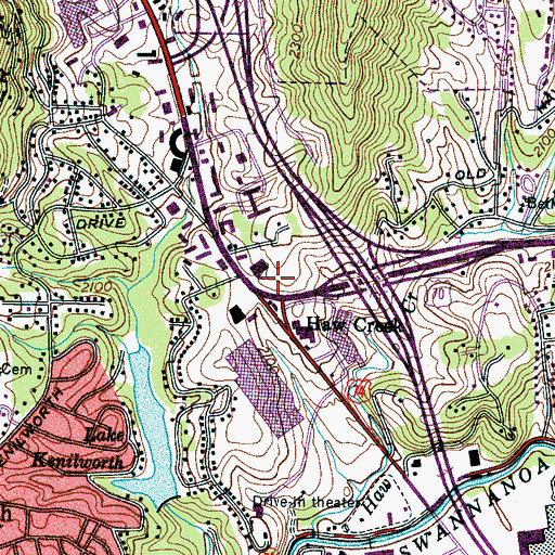 Topographic Map of Parkway Plaza, NC