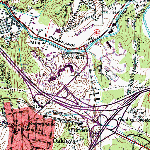 Topographic Map of River Ridge Market Place, NC