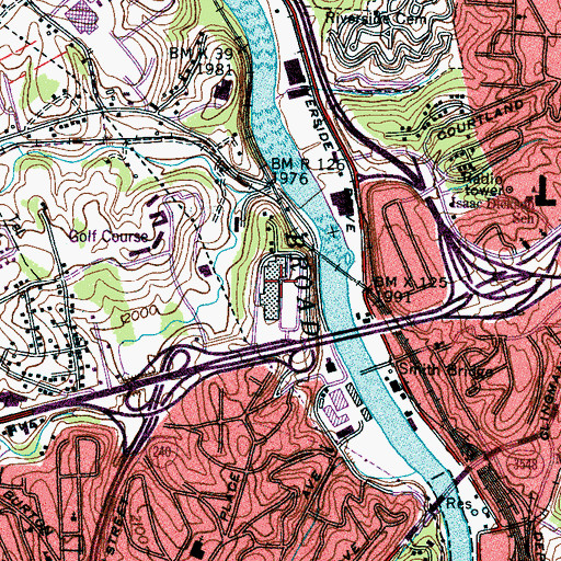 Topographic Map of Westgate Regional Shopping Center, NC