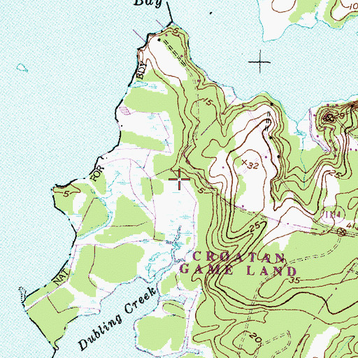 Topographic Map of Holland Point, NC