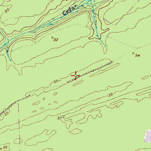 Topographic Map of Carteret County Landfill, NC