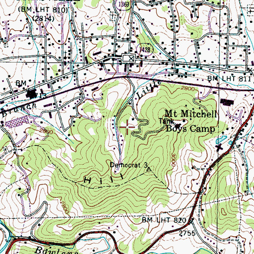 Topographic Map of Toecan Ranger District Office, NC