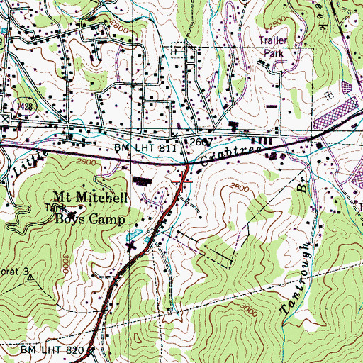 Topographic Map of Buensville Hospital, NC