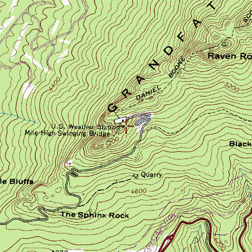 Topographic Map of United States Weather Station, NC