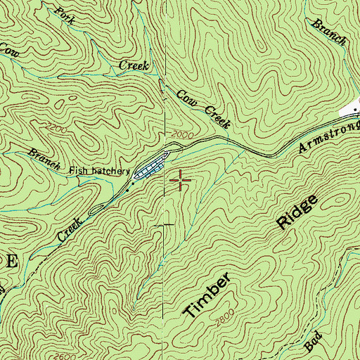 Topographic Map of North Carolina State Fish Hatchery, NC