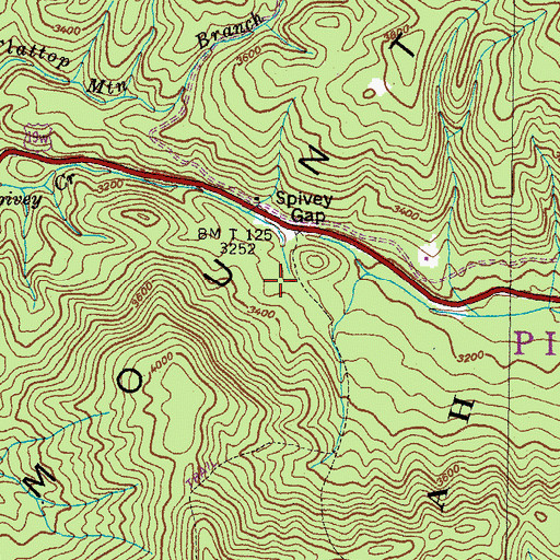 Topographic Map of Bald Mountain Campground, NC