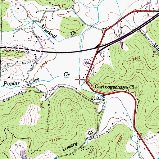 Topographic Map of Jones Creek, NC