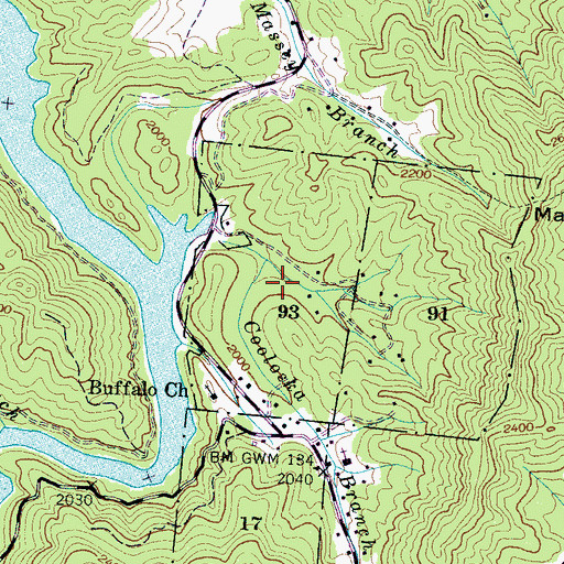 Topographic Map of 93 Land Tract, NC
