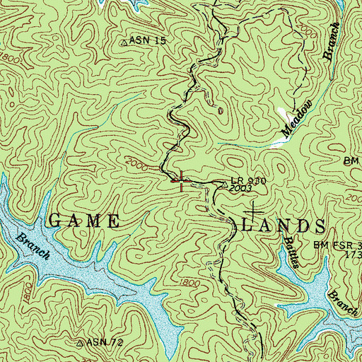 Topographic Map of Tsali Horse Trail, NC