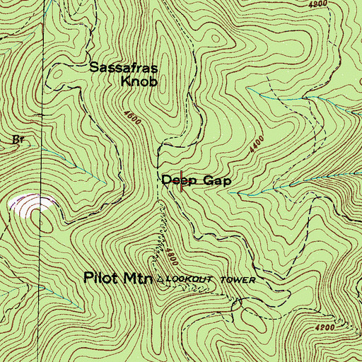 Topographic Map of Art Loeb Trail, NC