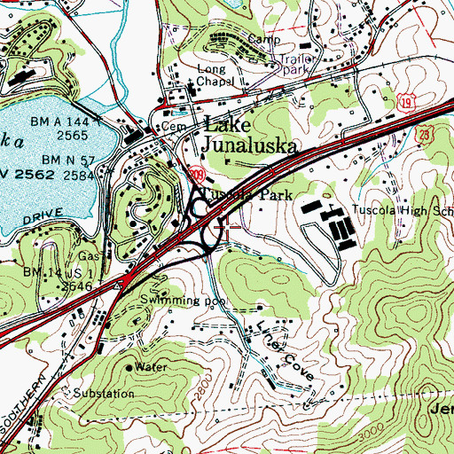 Topographic Map of Reeves Cemetery, NC