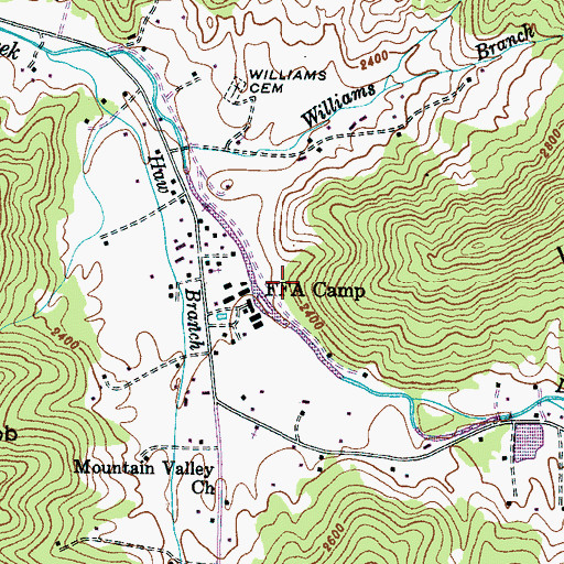 Topographic Map of Future Farmers of America Camp, NC