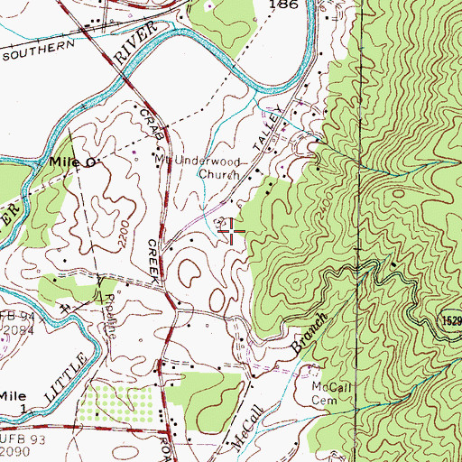 Topographic Map of Piney Grove Church, NC