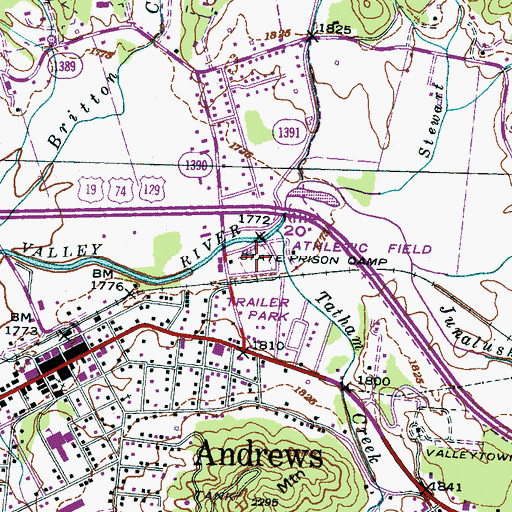 Topographic Map of Georgia State Prison Camp, NC