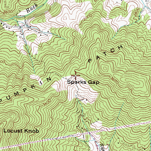 Topographic Map of Sparks Gap, NC