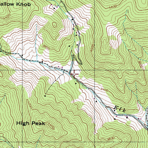 Topographic Map of Elk Wallow Church, NC