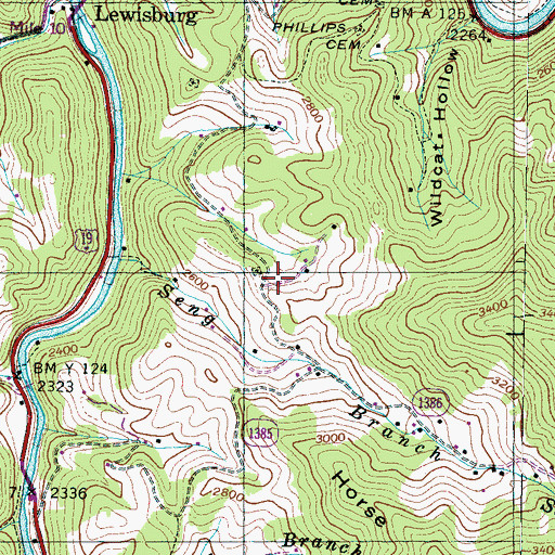 Topographic Map of Piney Grove School, NC