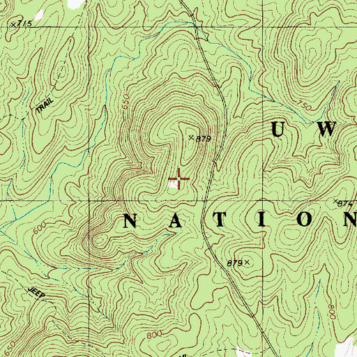 Topographic Map of East Morris Mountain Hunt Camp, NC