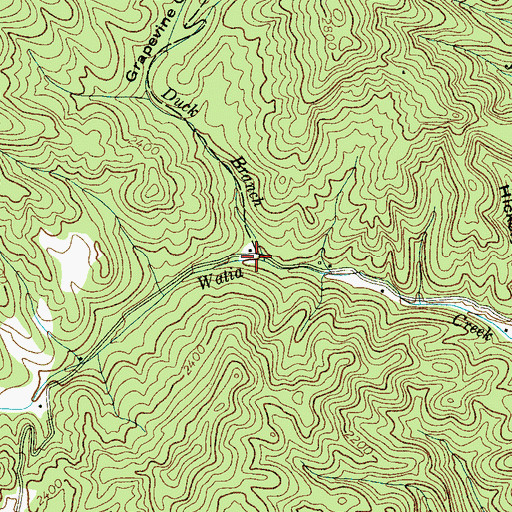 Topographic Map of Watia School, NC