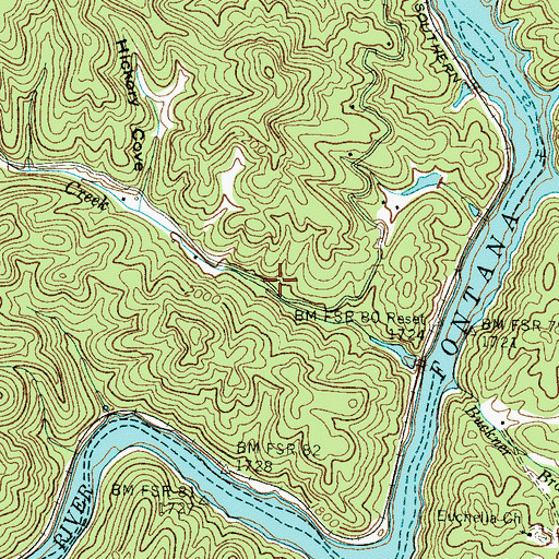 Topographic Map of Watia Church, NC
