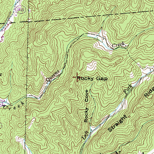 Topographic Map of Rocky Gap, NC