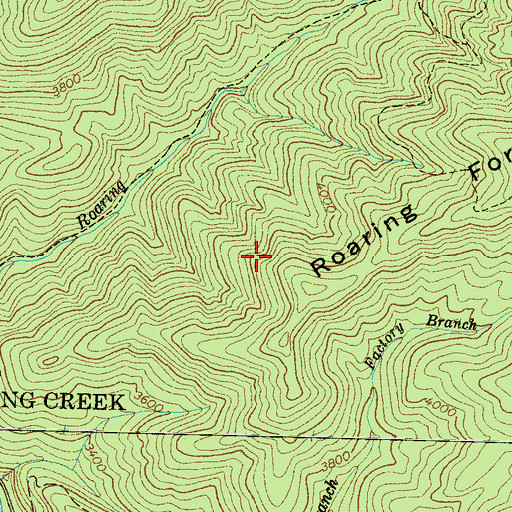 Topographic Map of Thorn Mountain Trail, NC