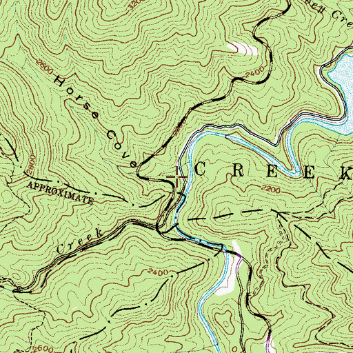 Topographic Map of Horse Cove Campground, NC