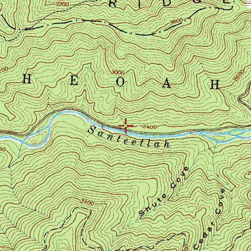 Topographic Map of Stewart Cabin, NC