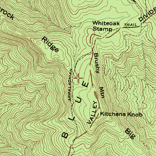 Topographic Map of Muskrat Creek Shelter, NC