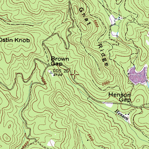Topographic Map of Blue Valley Campground, NC